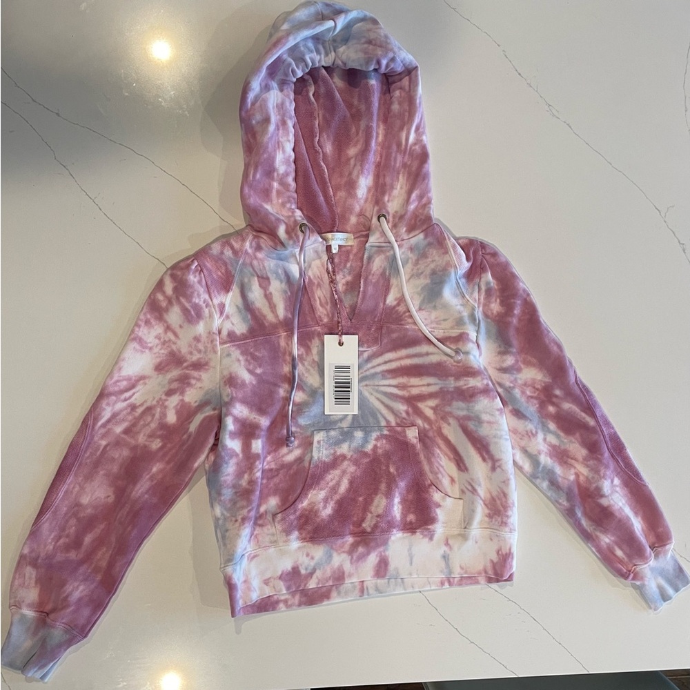LoveShackFancy Pink and White Tie-Dye Hoodie - XS - NWT